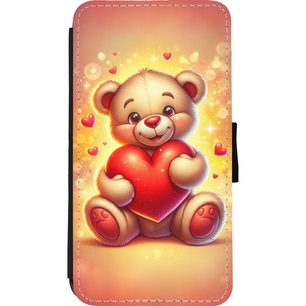 iPhone 11 Pro Case Hülle - Wallet schwarz Valentin 2024 Teddy Liebe