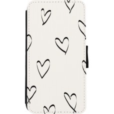 iPhone 11 Pro Case Hülle - Wallet schwarz Valentine 2023 minimalist hearts