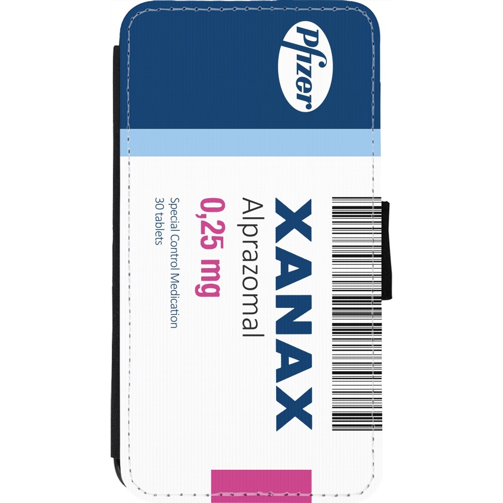 Coque iPhone 11 Pro - Wallet noir Xanax Alprazolam 2025