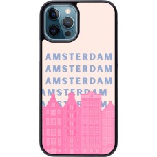 iPhone 12 / 12 Pro Case Hülle - Amsterdam Pink Print