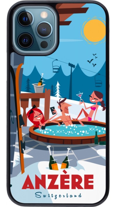 Coque iPhone 12 / 12 Pro - Anzère Mountain Jacuzzi