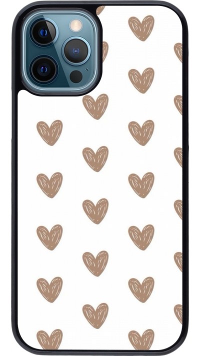 iPhone 12 / 12 Pro Case Hülle - Autumn 2024 brown hearts