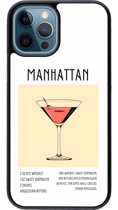 iPhone 12 / 12 Pro Case Hülle - Cocktail Rezept Manhattan