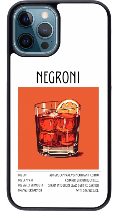 iPhone 12 / 12 Pro Case Hülle - Cocktail Rezept Negroni