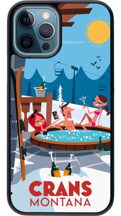 Coque iPhone 12 / 12 Pro - Crans-Montana Mountain Jacuzzi