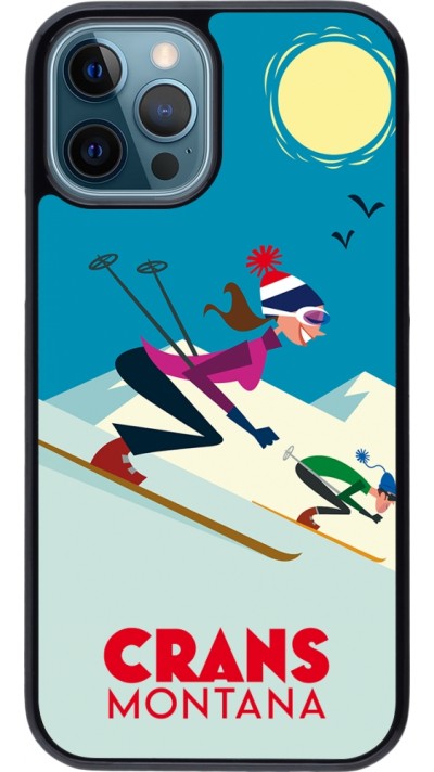 iPhone 12 / 12 Pro Case Hülle - Crans-Montana Ski Downhill