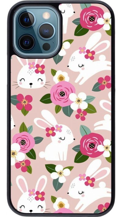 Coque iPhone 12 / 12 Pro - Easter 2024 cute easter bunnies
