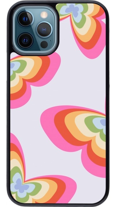iPhone 12 / 12 Pro Case Hülle - Easter 2024 rainbow butterflies