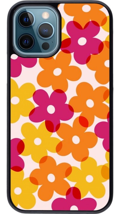 Coque iPhone 12 / 12 Pro - Easter 2024 yellow orange pink flowers