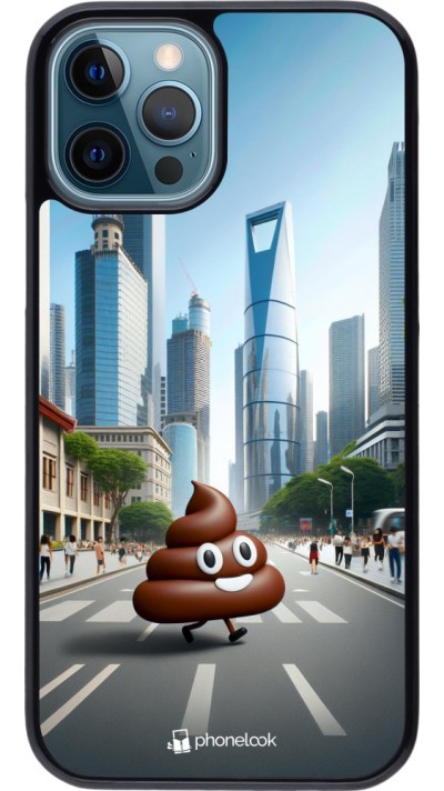 Coque iPhone 12 / 12 Pro - Emoji Caca walk
