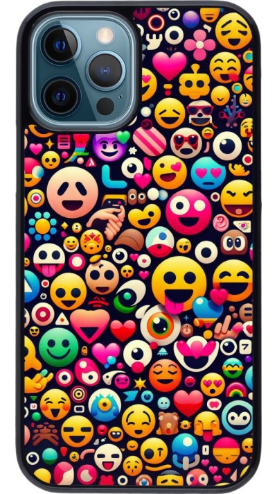 Coque iPhone 12 / 12 Pro - Emoji Mix Color
