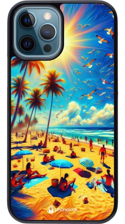 Coque iPhone 12 / 12 Pro - Été Paradis Paint