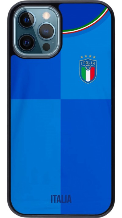 Coque iPhone 12 / 12 Pro - Maillot de football Italie 2022 personnalisable