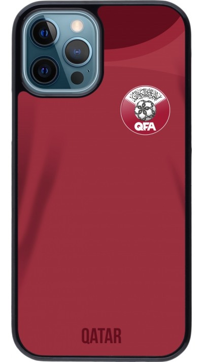 iPhone 12 / 12 Pro Case Hülle - Katar 2022 personalisierbares Fussballtrikot