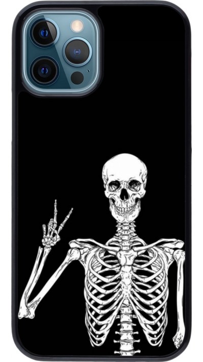 iPhone 12 / 12 Pro Case Hülle - Halloween 2023 peace skeleton