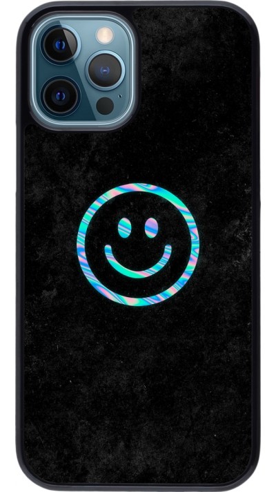 iPhone 12 / 12 Pro Case Hülle - Happy smiley irisirt