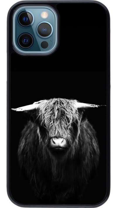 Coque iPhone 12 / 12 Pro - Highland calf black