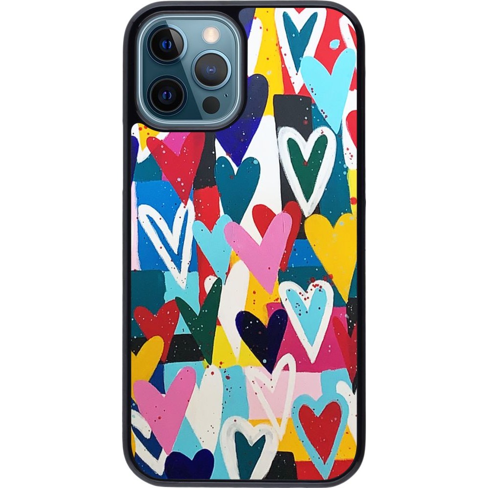 Coque iPhone 12 / 12 Pro - Joyful Hearts