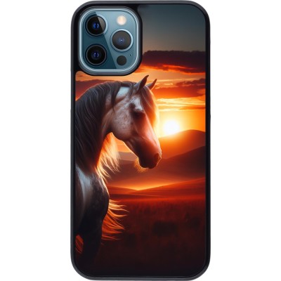 Coque iPhone 12 / 12 Pro - Majestic Sunset Horse