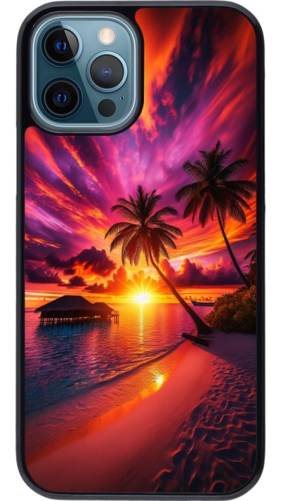 iPhone 12 / 12 Pro Case Hülle - Malediven Abenddämmerung Glückseligkeit