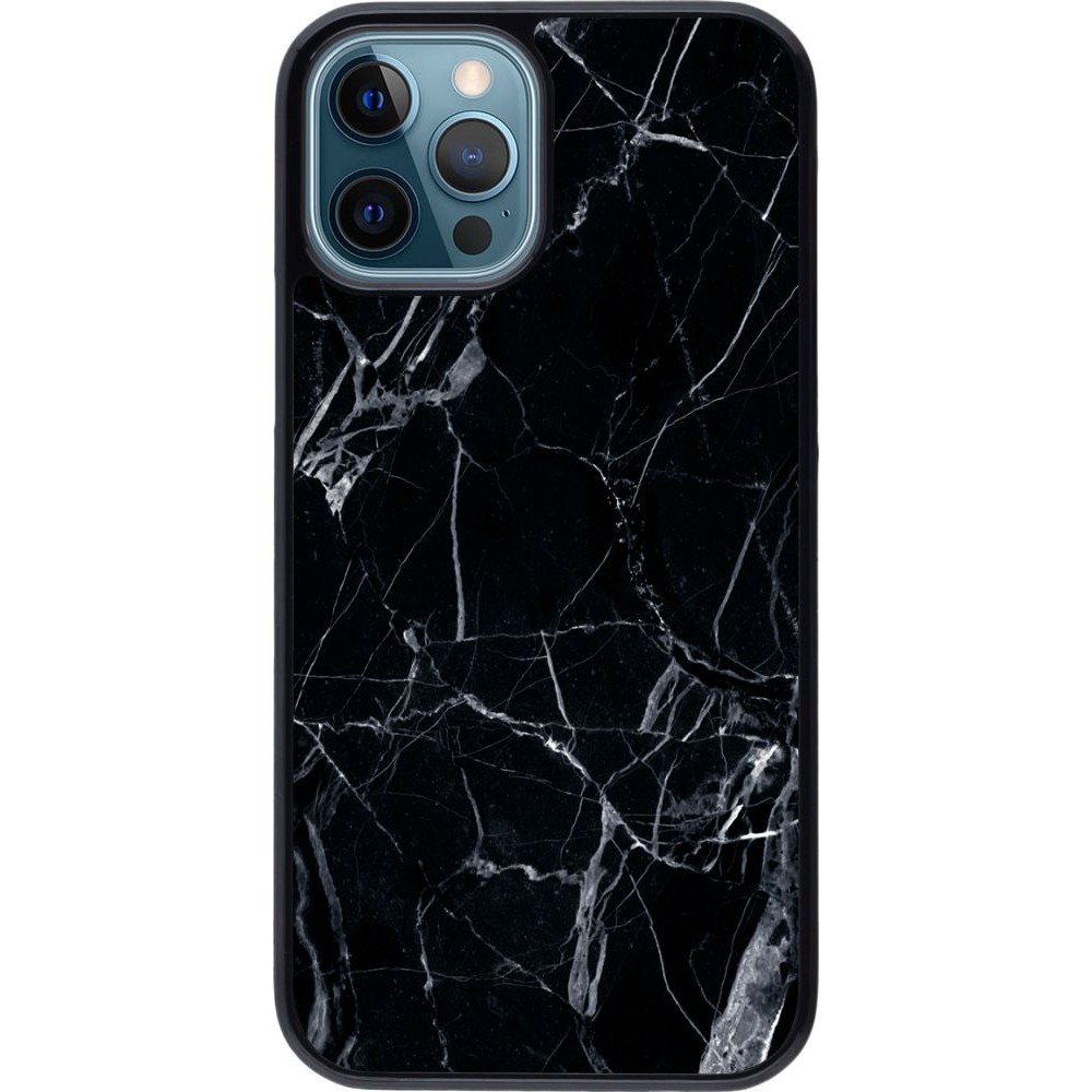 Coque iPhone 12 / 12 Pro - Marble Black 01
