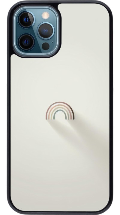 iPhone 12 / 12 Pro Case Hülle - Mini Regenbogen Minimal