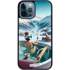 iPhone 12 / 12 Pro Case Hülle - Berg Glamour Whirlpool