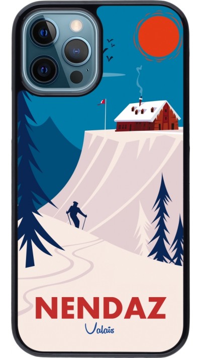 iPhone 12 / 12 Pro Case Hülle - Nendaz Cabane Ski
