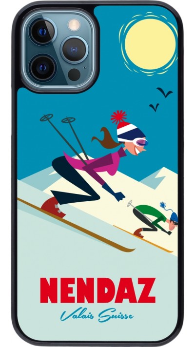 iPhone 12 / 12 Pro Case Hülle - Nendaz Ski Downhill