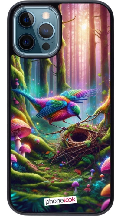 iPhone 12 / 12 Pro Case Hülle - Vogel Nest Wald