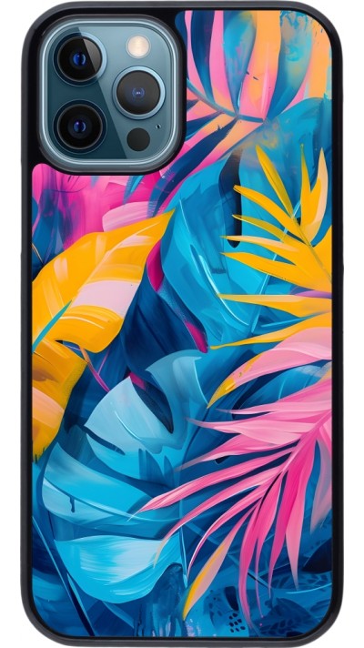 iPhone 12 / 12 Pro Case Hülle - Palms Blue
