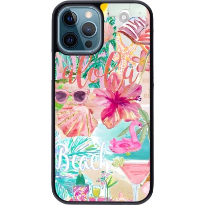 Coque iPhone 12 / 12 Pro - Preppy Collage Aloha
