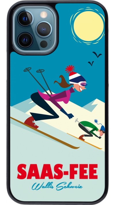 iPhone 12 / 12 Pro Case Hülle - Saas-Fee Ski Downhill