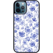 Coque iPhone 12 / 12 Pro - Spring 23 watercolor blue flowers