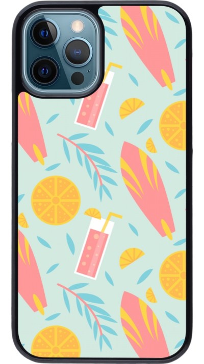 Coque iPhone 12 / 12 Pro - Summer 2025 Pattern citron