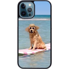 iPhone 12 / 12 Pro Case Hülle - Summer Dog on Paddle