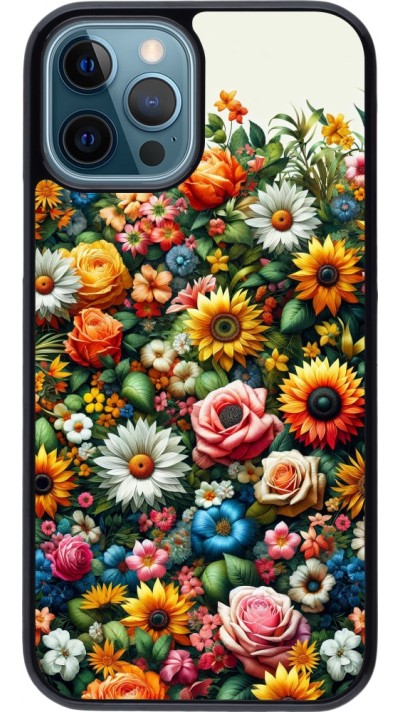 iPhone 12 / 12 Pro Case Hülle - Sommer Blumenmuster