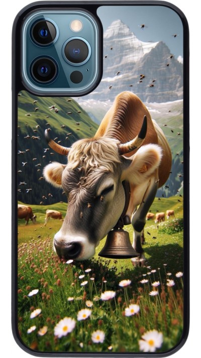 Coque iPhone 12 / 12 Pro - Vache montagne Valais
