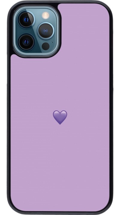 Coque iPhone 12 / 12 Pro - Valentine 2023 purpule single heart