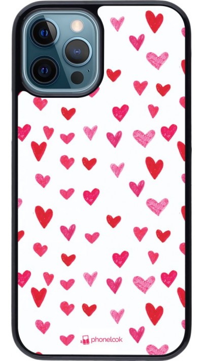 Coque iPhone 12 / 12 Pro - Valentine 2022 Many pink hearts