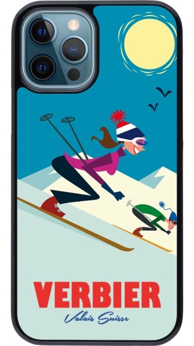 Coque iPhone 12 / 12 Pro - Verbier Ski Downhill