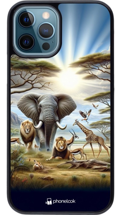 iPhone 12 / 12 Pro Case Hülle - Afrikanisches Wildleben