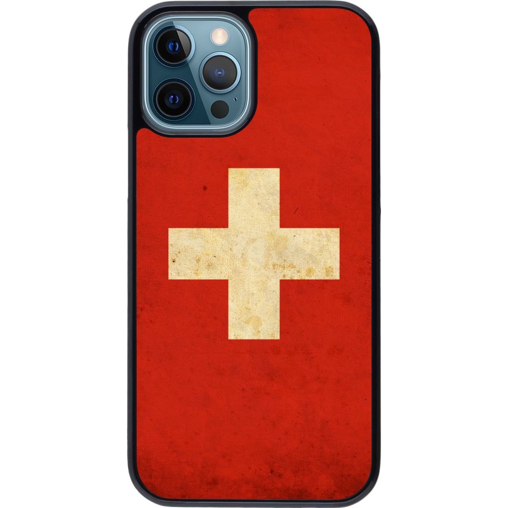 Hülle iPhone 12 / 12 Pro - Vintage Flag SWISS