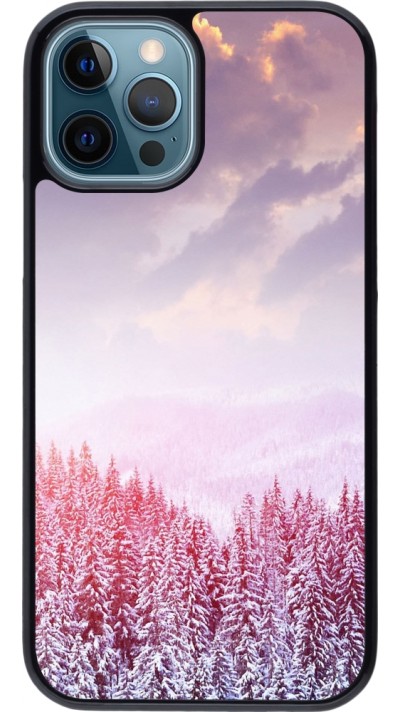 iPhone 12 / 12 Pro Case Hülle - Winter 22 Pink Forest