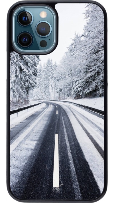 iPhone 12 / 12 Pro Case Hülle - Winter 22 Snowy Road