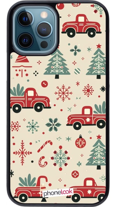 iPhone 12 / 12 Pro Case Hülle - Weihnachten 2024 Lkw Tanne