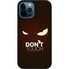 Hülle iPhone 12 / 12 Pro - Silikon schwarz Angry Dont Touch