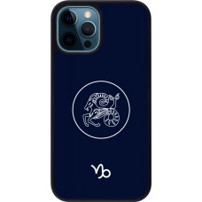 iPhone 12 / 12 Pro Case Hülle - Silikon schwarz Astrologie Steinbock