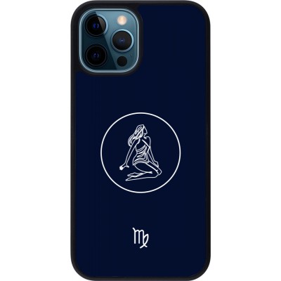 iPhone 12 / 12 Pro Case Hülle - Silikon schwarz Astrologie Jungfrau