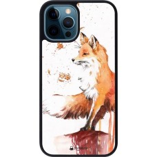 Coque iPhone 12 / 12 Pro - Silicone rigide noir Autumn 21 Fox